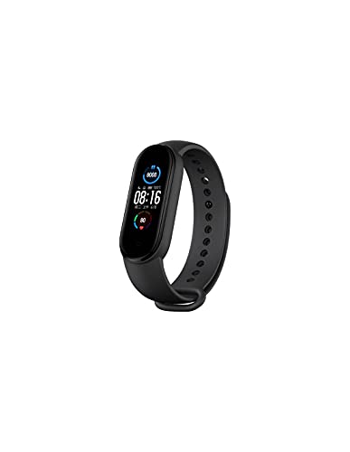 Xiaomi Mi Smart Band 5 Fitness & Aktivitätstracker mit 1,1 zoll Full AMOLED Touch Farb Display, Schwarz, Einheitsgröße, 1er Pack