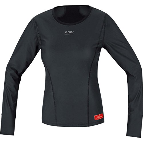 GORE WEAR Damen Kurzarm Essential Base Layer Windstopper Thermo Shirt, Black, 36