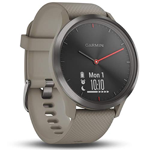 Garmin vivomove HR Sport Black/Sandstone Fitness-Tracker, Schwarz/Sandstein, M